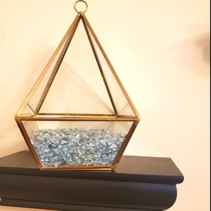 Gold Glass Geometric Terrarium
